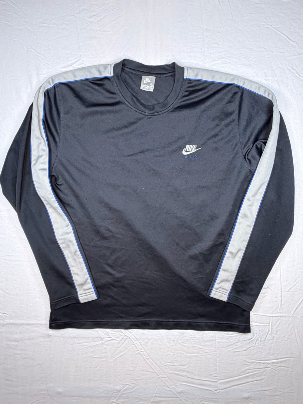 Vintage Nike Air Long Sleeve Shirt Y2K Black Gray Blue XL